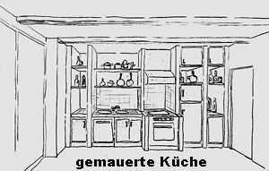gemauerte Küche